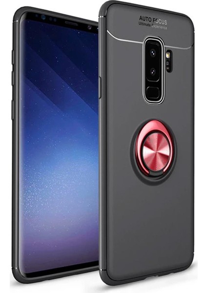 Samsung Galaxy S9+ Plus Kılıf G965 Yüzüklü Standlı Silikon Rvl