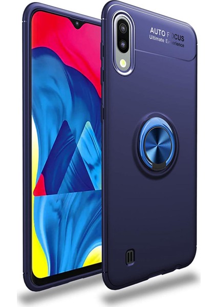 Samsung Galaxy A10 Kılıf A105 Selfie Yüzüklü Esnek Silikon Rvl