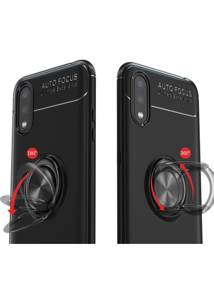 Samsung Galaxy A01 Kılıf Selfie Yüzüklü Esnek Silikon Rvl
