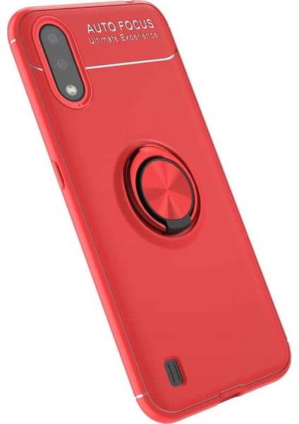 Samsung Galaxy A01 Kılıf Selfie Yüzüklü Esnek Silikon Rvl