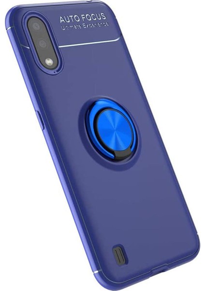 Samsung Galaxy A01 Kılıf Selfie Yüzüklü Esnek Silikon Rvl