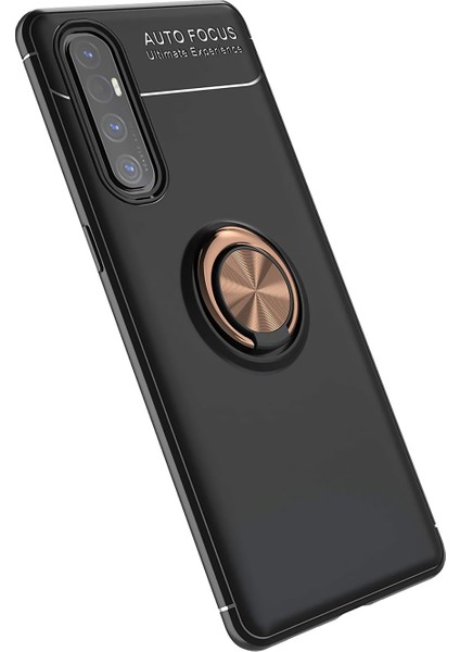 Oppo Reno 3 Pro Kılıf Selfie Yüzüklü Standlı Silikon Rvl