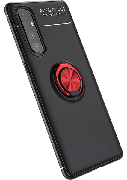 Oppo Reno 3 Pro Kılıf Selfie Yüzüklü Standlı Silikon Rvl