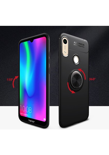 Huawei Y6 2019 Kılıf Selfie Yüzüklü Tutuculu Esnek Silikon Rvl