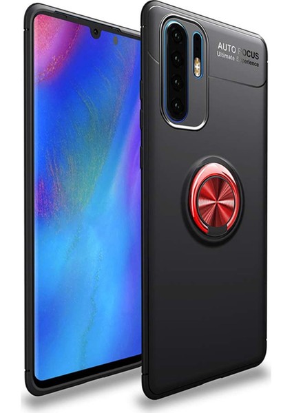 Huawei P30 Pro Kılıf Selfie Yüzüklü Standlı Silikon Rvl
