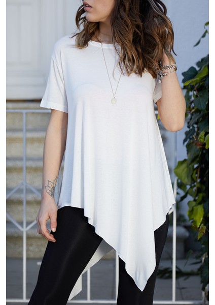 Asimetrik Bluz 0YXK2-43358-52