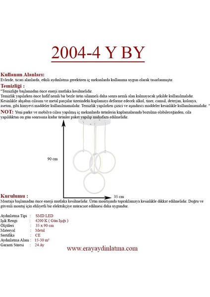 2004-4 Y Beyaz LED Avize fırsatları