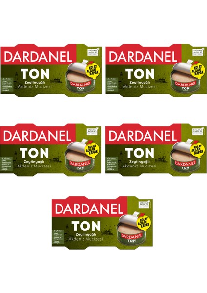 140 gr x 2 Zeytinyağlı Ton Balığı 5'li Paket