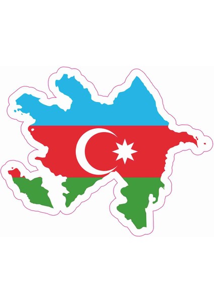 Azerbaycan Bayrak Sticker