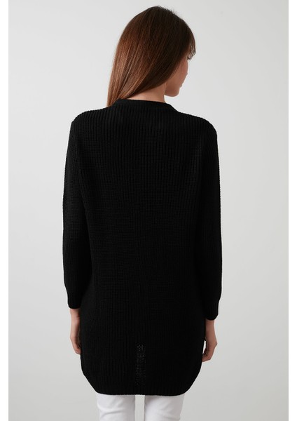 % 100 Soft Akrilik Triko Örme Uzun Hırka Kadın HIRKA 4615044