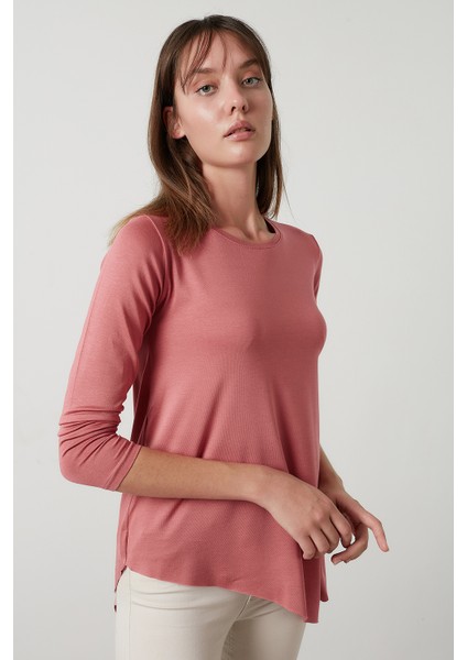 Asimetrik Kesim Bisiklet Yaka Bluz Kadın BLUZ 5863545 fiyatları