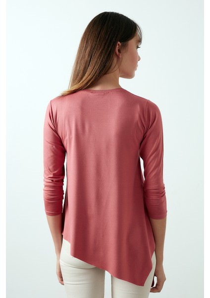 Asimetrik Kesim Bisiklet Yaka Bluz Kadın BLUZ 5863545 fırsatları