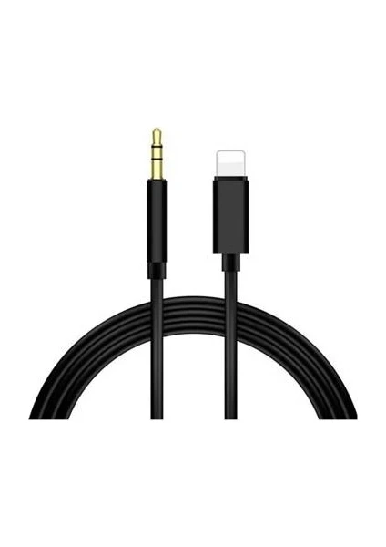 iPhone Lightning To 3.5mm Jack Siyah Aux Kablo