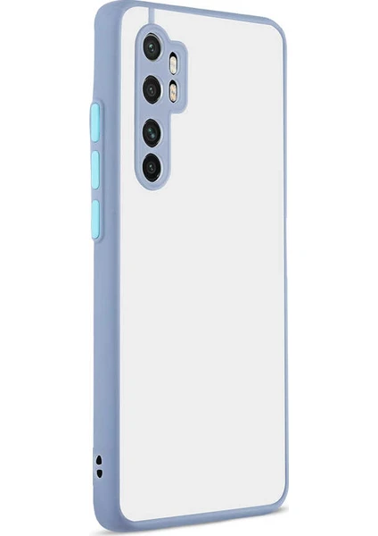 Case 4U Xiaomi Mi Note 10 Lite Kılıf Kamera Korumalı Mat Renkli Buzlu Hux Silikon Mor