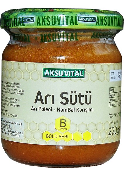 Aksu Vital Arı Sütü Polen Bal Karışımı 220 gr