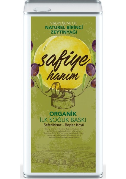 Safiye Hanım Zeytinyağı Soğuk Sıkım 5 lt