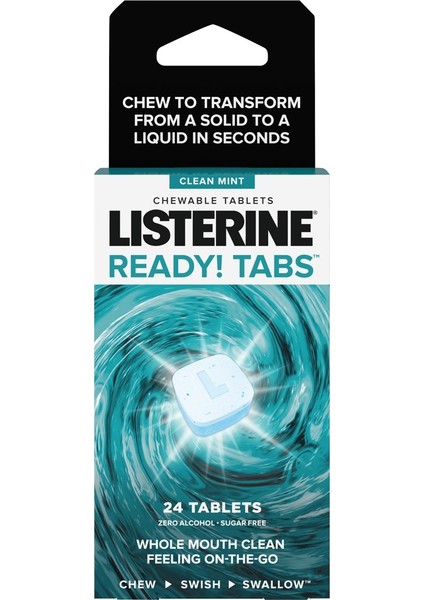 Ready! Tabs Chewable Tablets Clean Mint Naneli Ağız Temizleme Tableti 24 Tablet