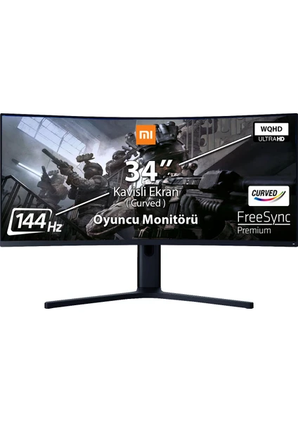 Mi Curved BHR4269GL 34" 144Hz 4ms (HDMI+Display) FreeSync WQHD Led Monitör