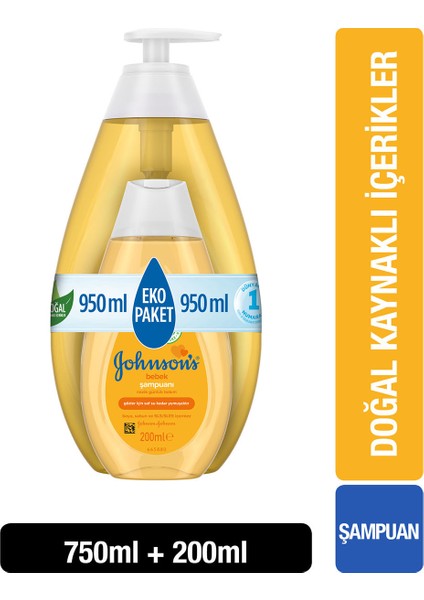 Johnsons Baby Şampuan 750 + 200 ml