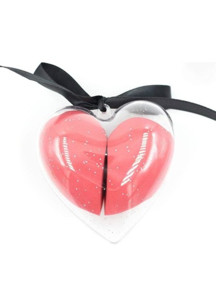 Suda Büyüyen 2'Li Kalpli Makyaj Süngeri Kalpli Kutulu Kırmızı