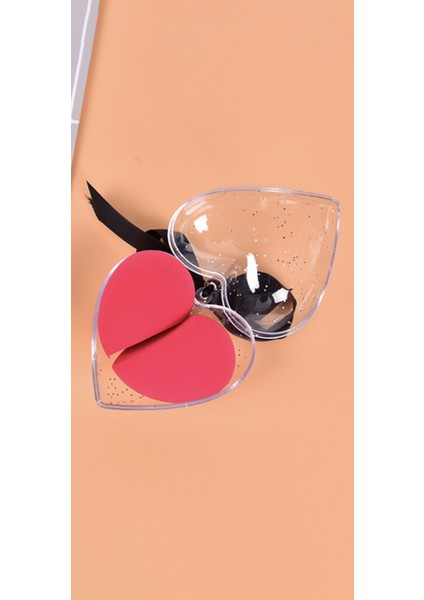 Suda Büyüyen 2'Li Kalpli Makyaj Süngeri Kalpli Kutulu Kırmızı indirimleri