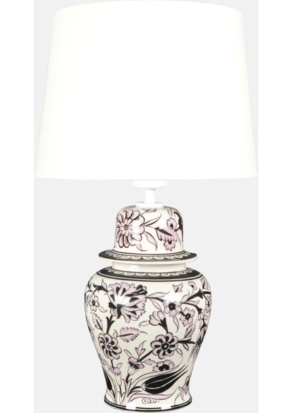 Bleu Blanc Şah Vazo Abajur Şakayık Beyaz modelleri