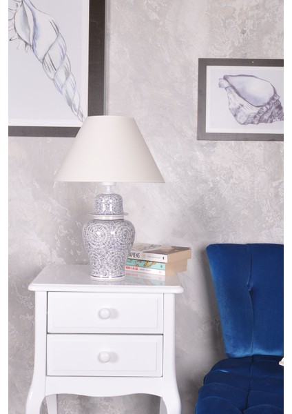 Bleu Blanc Şah Vazo Abajur Haliç K.beyaz fiyatları