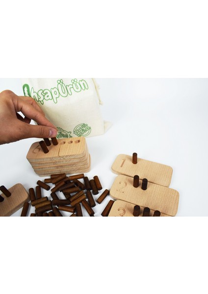 Ahşap Sayı Çubukları (Montessori - %100 Doğal) - Eğitici Oyuncak fiyatları