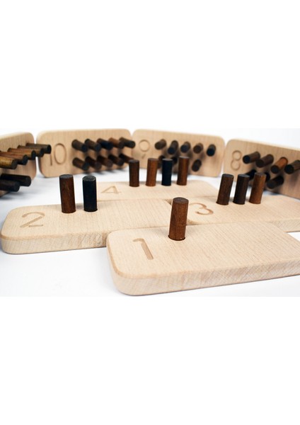 Ahşap Sayı Çubukları (Montessori - %100 Doğal) - Eğitici Oyuncak fırsatları