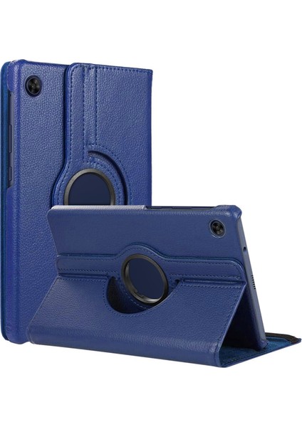 Huawei Matepad T8 8'' Kılıf 360 Rotating Stand Deri Lacivert