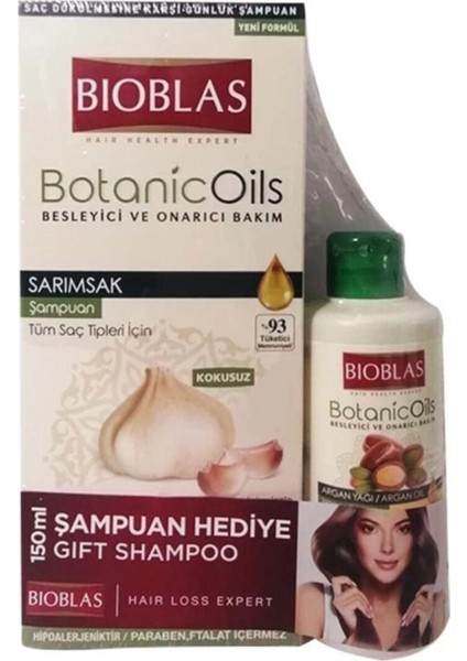 Sarımsaklı Şampuan + Argan Yağlı Şampuan