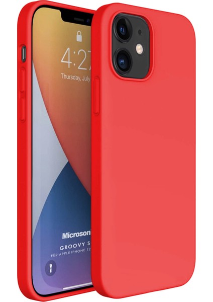 Apple iPhone 12 Kılıf Groovy Soft Kırmızı