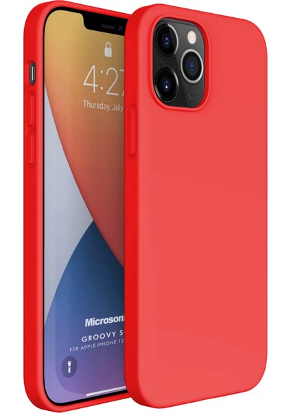Apple iPhone 12 Pro Max Kılıf Groovy Soft Kırmızı