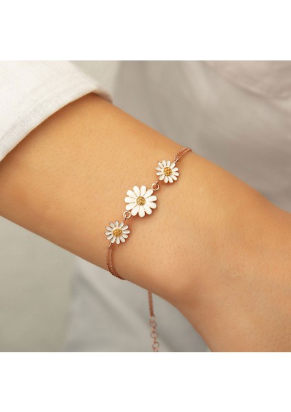 Üç Papatya Gümüş Bileklik fiyatları