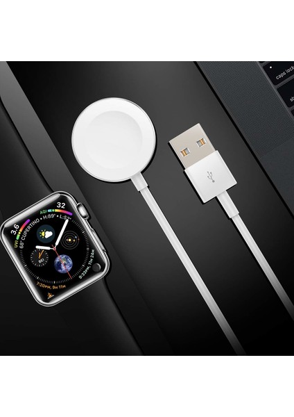 Apple Watch Uyumlu Se 44mm Masaüstü Manyetik Şarj Cihazı Beyaz fırsatları