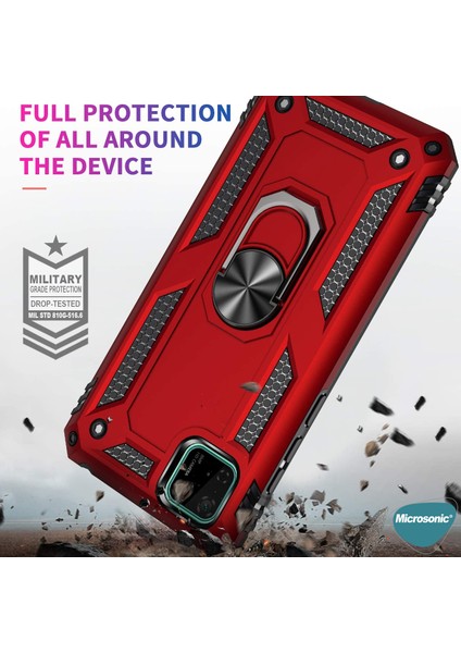 Huawei Y5P Kılıf Military Ring Holder Siyah fırsatları