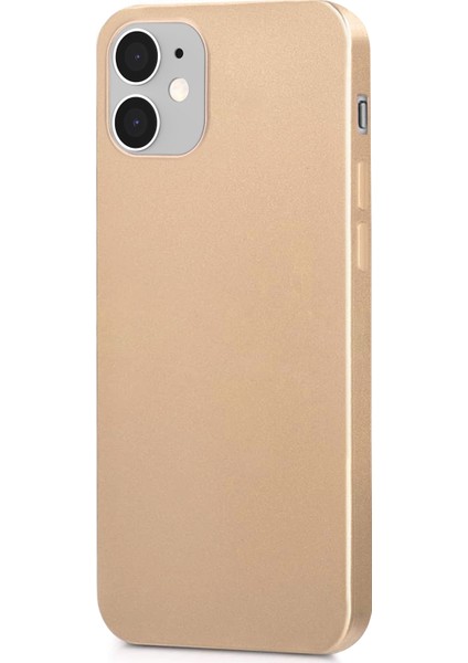 Matte Silikon Apple iPhone 12 Mini Kılıf Gold