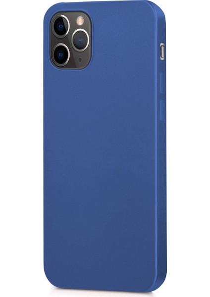 Matte Silikon Apple iPhone 12 Pro Max Kılıf Lacivert