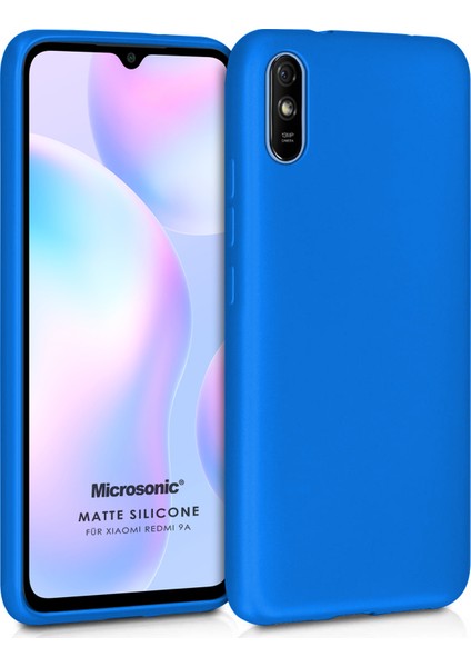 Matte Silikon Xiaomi Redmi 9A Kılıf Mavi