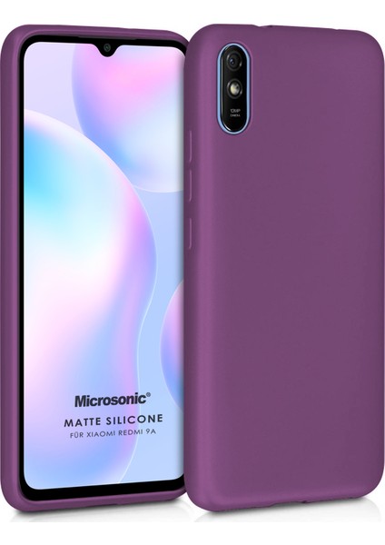 Matte Silikon Xiaomi Redmi 9A Kılıf Mor