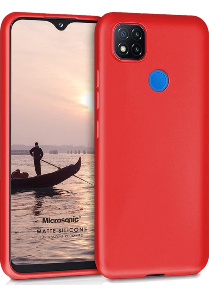 Matte Silikon Xiaomi Redmi 9c Kılıf Kırmızı