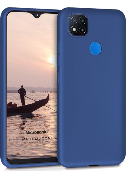 Matte Silikon Xiaomi Redmi 9c Kılıf Lacivert