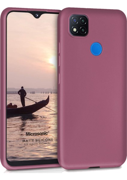 Matte Silikon Xiaomi Redmi 9c Kılıf Mor