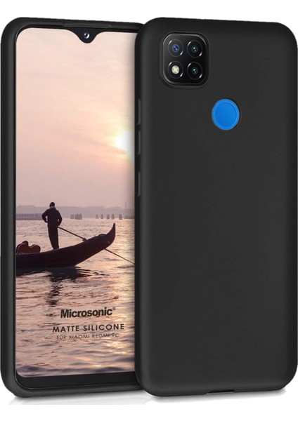 Matte Silikon Xiaomi Redmi 9c Kılıf Siyah