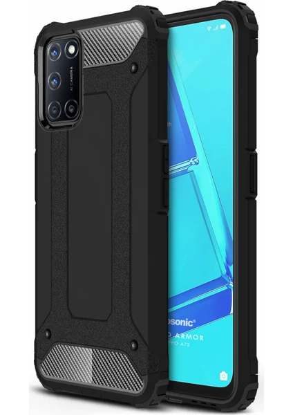 Oppo A72 Kılıf Rugged Armor Siyah