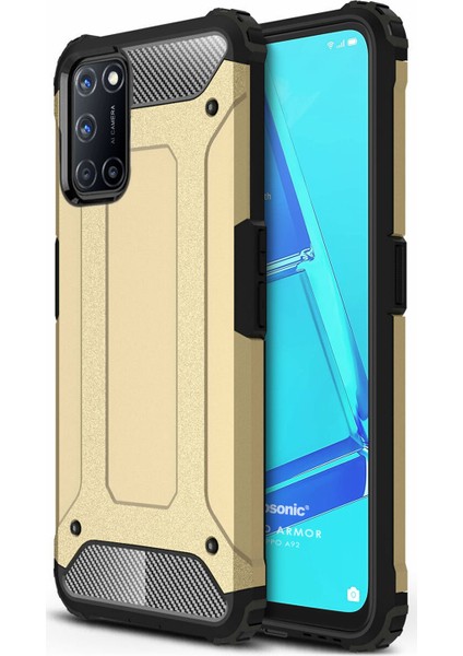 Oppo A92 Kılıf Rugged Armor Gold