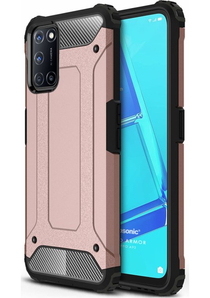 Oppo A92 Kılıf Rugged Armor Rose Gold