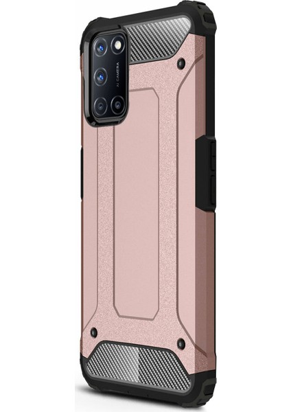 Oppo A92 Kılıf Rugged Armor Rose Gold