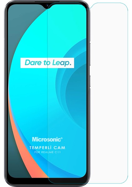 Realme C11 Tempered Glass Ekran Koruyucu Şeffaf