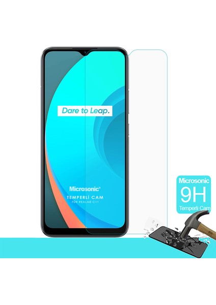 Realme C11 Tempered Glass Ekran Koruyucu Şeffaf fiyatları